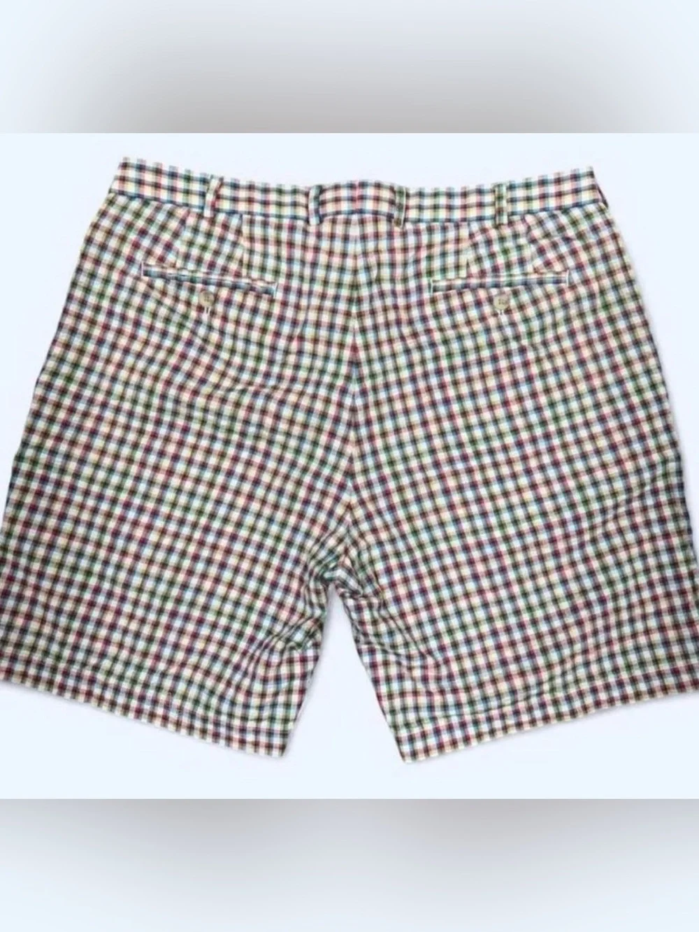 Peter Millar Plaid Golf Shorts Multicolor Lightweight Sz 38 - Picture 3 of 3